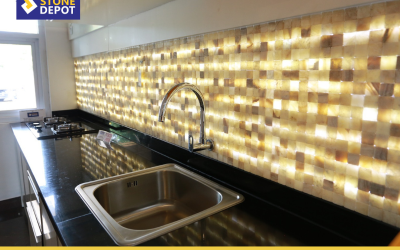 Functional Opulence: Onyx Mosaic Tiles for a Luxurious and Practical Kitchen Backsplash