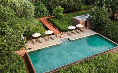 Bali Green Tiles for Private Villa in Gujarat, India