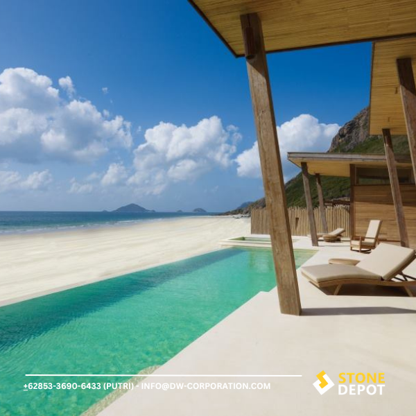 Green Sukabumi Pool Stone To Maldives: Natural Stone For Luxury Pools