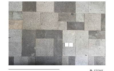 The Eye-Catchy and Durable Wall Cladding with Bali Grey Basalt Stone at The Wujil Resort & Conventions Ungaran